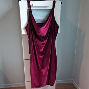 Burgundy Velvet Dress